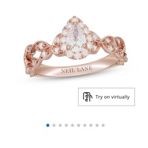 Neil Lane Rose Gold Teardrop Diamond Ring